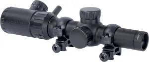 Monstrum 1-4x20 Rifle Scope with Rangefinder Reticle and Medium Profile Scope Rings