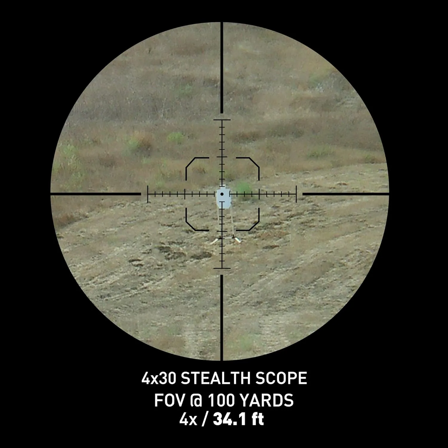 Monstrum Stealth 4x30 Fixed Magnification Scope