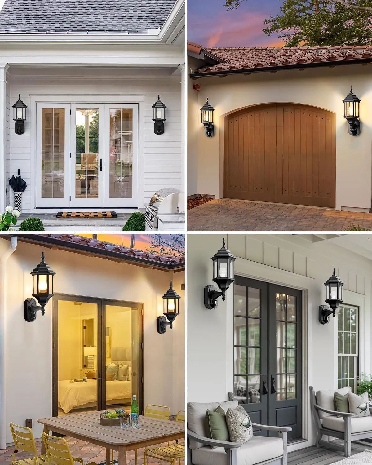 Motion Sensor Outdoor Lights, 16 inch Dusk to Dawn Outside Porch Lights, Waterproof Anti-Rust Aluminum Outdoor Wall Lights Exterior Lighting Fixtures for House, Garage, Front Door