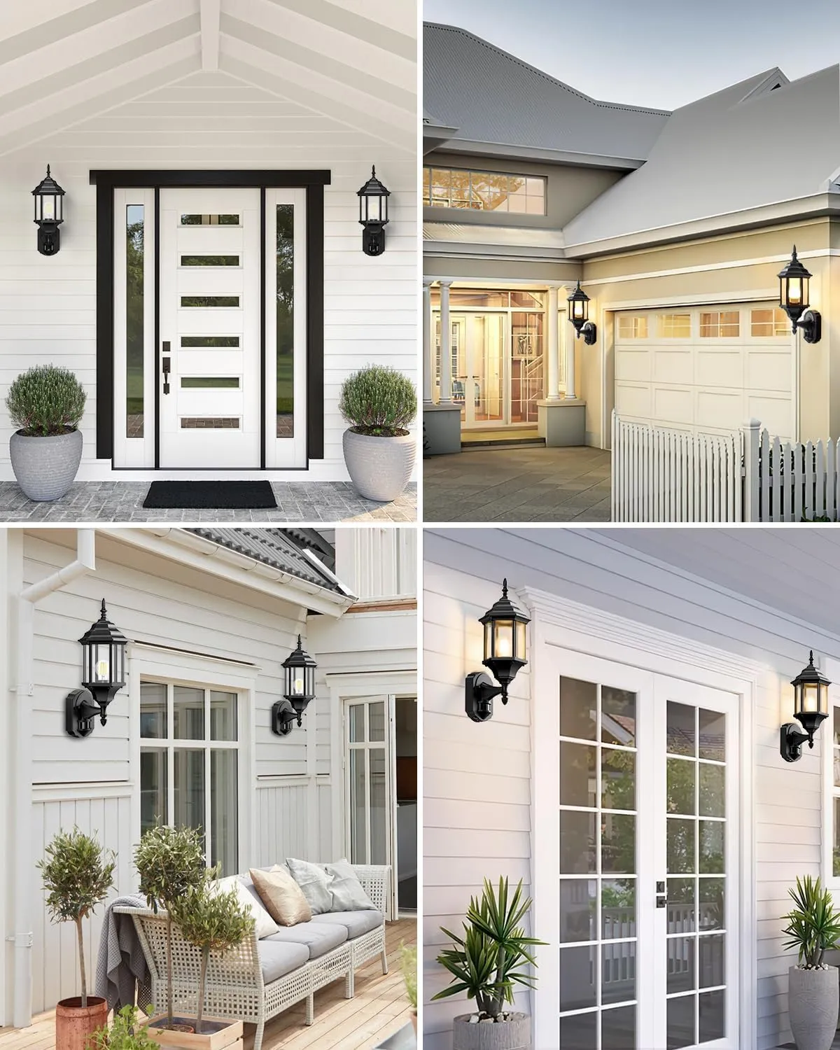 Motion Sensor Outdoor Lights, 16 inch Dusk to Dawn Outside Porch Lights, Waterproof Anti-Rust Aluminum Outdoor Wall Lights Exterior Lighting Fixtures for House, Garage, Front Door