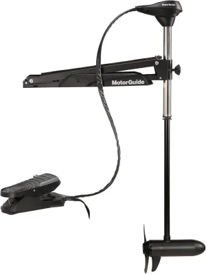 MotorGuide 940200060 X3 Freshwater Bow Mount Trolling Motor — Cable Steer, Foot-Control — 45-Inch Shaft, 45-Pound Peak Thrust
