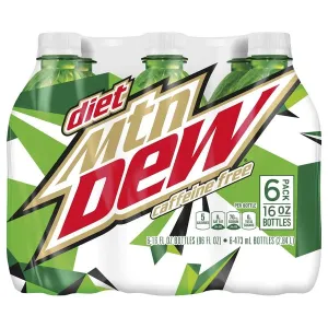 Mountain Dew Caffeine Free Soda Pop, 16oz Bottles, 6 pack