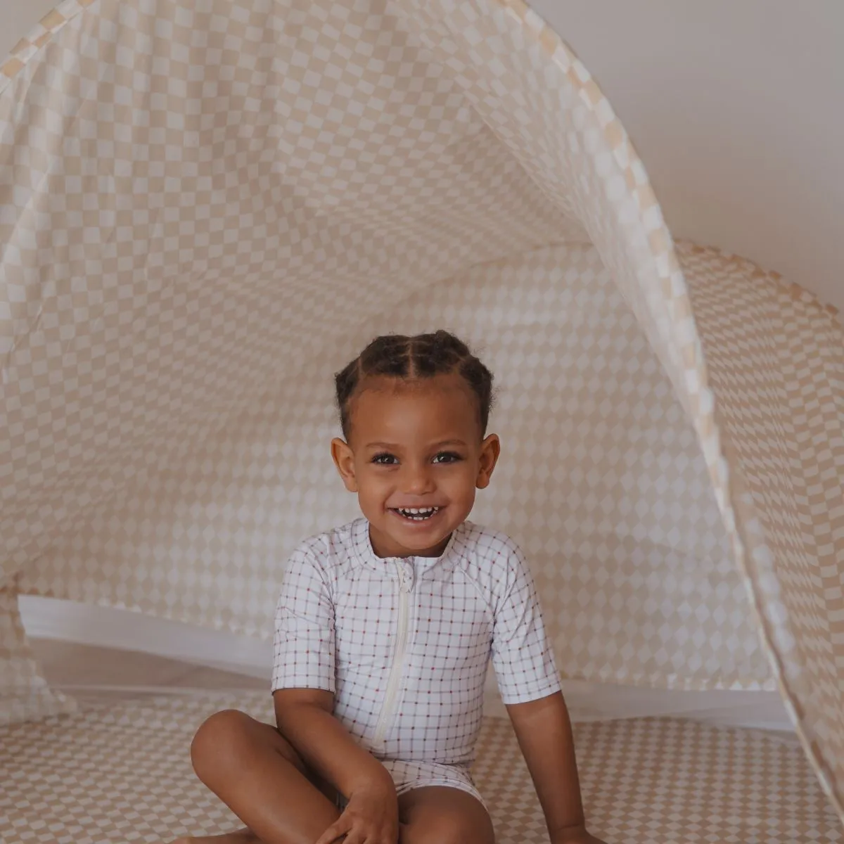 Mrs Ertha pop-up strandtent speckled diamond