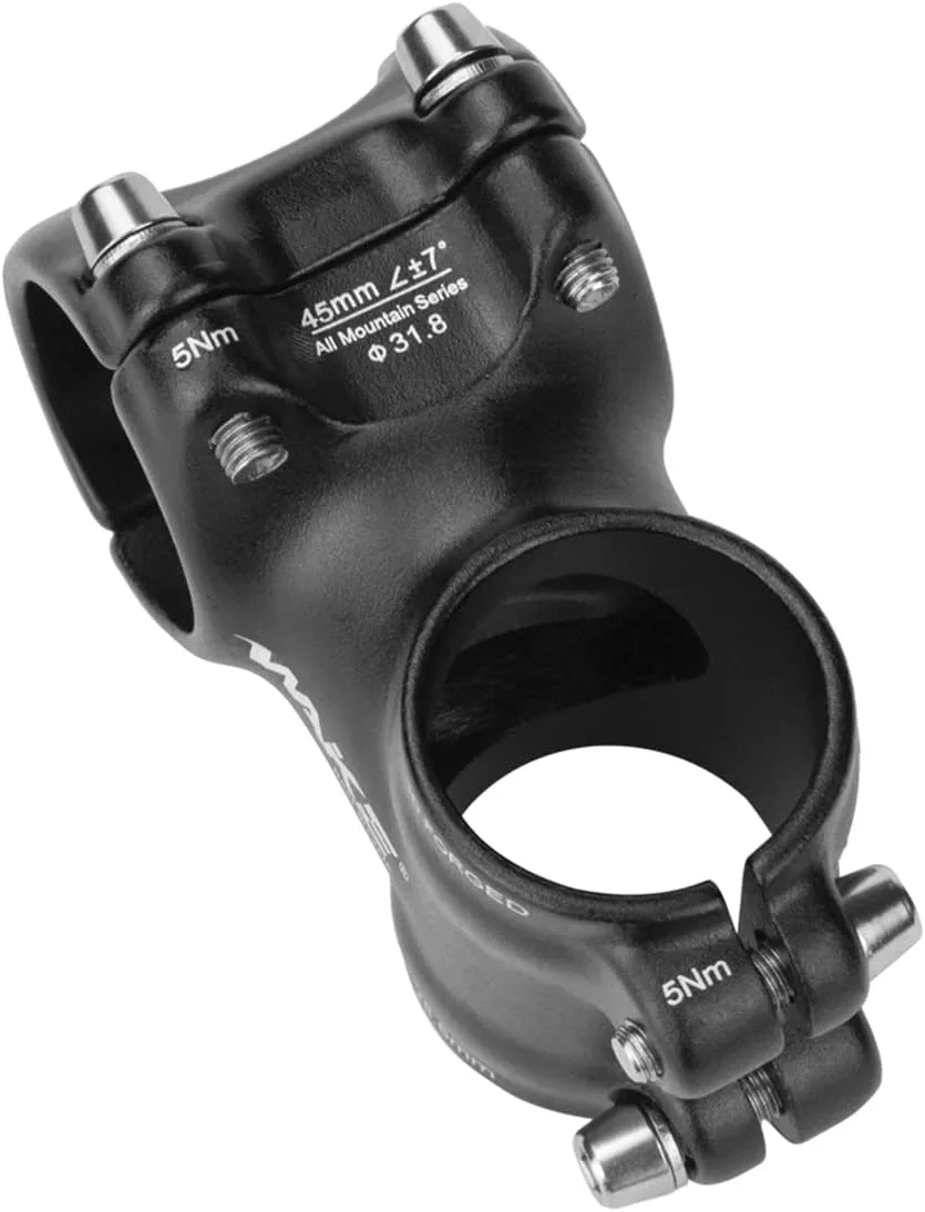 MTB Stem 31.8 35mm 45mm 60mm 70mm Mountain Bike Stem 7 Degree Short Handlebar Stem MTB Head Stem for Most Bicycle, Road Bike, BMX, Fixie Gear, Cycling (Aluminum Alloy)