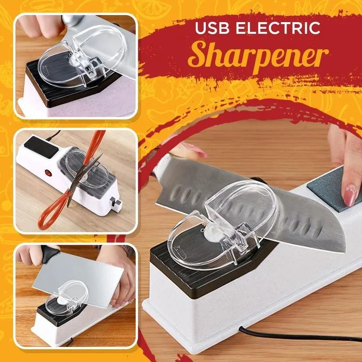 Multi-Function USB Electric Sharpener with 3pcs grinding discs
