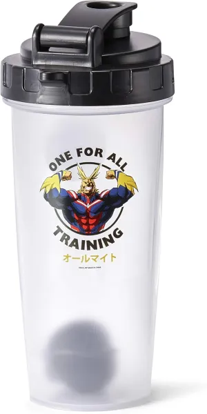 My Hero Academia All Might Training Gym Shaker Bottle | Perfect For Protein Shakes, Pre & Post-Workout Blends, & More | Includes Mixing Ball