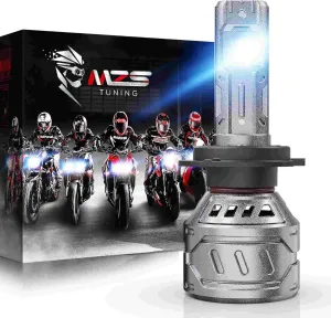 MZS H7 Motorcycle Bulb, H7 Fog Light Mini Fan 6500K Extremely Bright Driving Light, Pack of 1