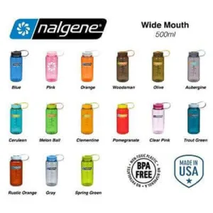 Nalgene 16oz BPA Free Wide Mouth Water Bottle (500ml)