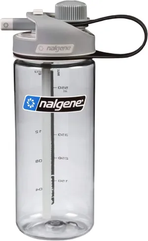 Nalgene Sustain Tritan BPA-Free MultiDrink Water Bottle Made with Material Derived from 50% Plastic Waste (using ISCC certified mass balance), 20 OZ, Clear