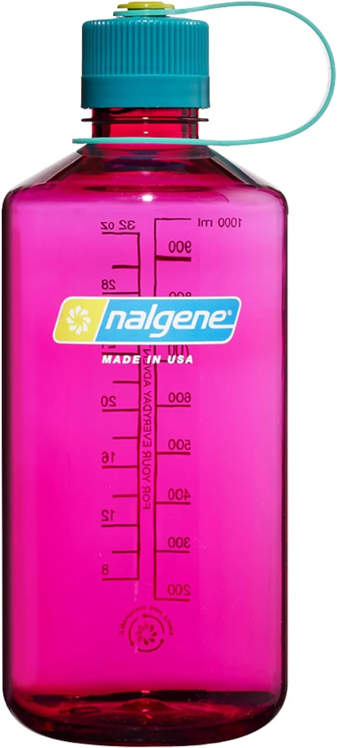 Nalgene Sustain Tritan BPA-Free Water Bottle Made with Material Derived from 50% Plastic Waste, 32 OZ, Narrow Mouth, Eggplant