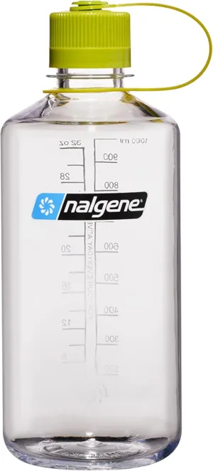 Nalgene Sustain Tritan BPA-Free Water Bottle Made with Material Derived from 50% Plastic Waste (using ISCC certified mass balance), 32 OZ, Narrow Mouth, Clear