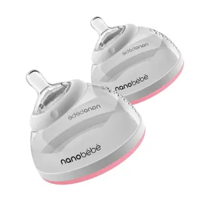 nanobebe Breastmilk Bottle 240ml Twin Pack (Pink)