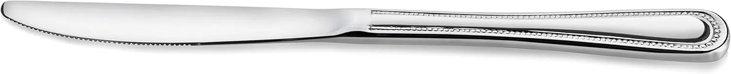 New Star Foodservice 58444 Bead Pattern, Stainless Steel, Dinner Knife, 8.5-Inch Set of 12