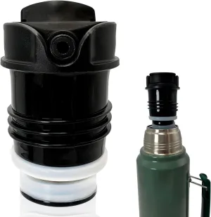 Newest Stanley Thermos Stopper Pico de Mate Replacement Cap - Fits Classic Vacuum Insulated Wide Mouth Bottles (1.1QT, 1.5QT, 2QT) - Black - Set of 1