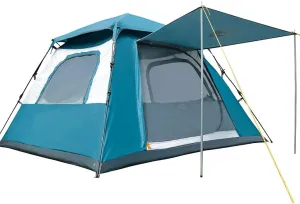 NIEH Camping Tent Thicken 3-4 People, Rainproof and Sunproof Automatic Quick Open Instant Pop-Up Tents for Outdoor Hiking Travel Beach