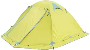 NIEH Camping Tents, 2Man Double Layer Dome Tent, Windproof & Backpacking Tent for 4 Seasons, Lightweight Aluminum Rod, for Climbing Fishing Survival Festivals Garden150*210 * 115cm