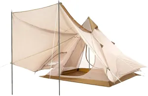 NIEH Family Camping Tent Large Double Layer Pyramid Tent Camping Mongolian Yurt Tent for Picnic, Festival