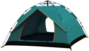 NIEH Tent Lightweight 3-Season Camping/Traveling 2-4 Person, Family Instant Pop Up Camping Tent for Beach BBQ Park Fishing Mountain House Sun Shade Canopy, Green