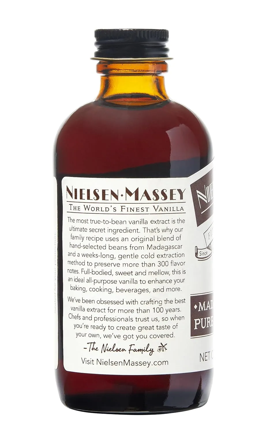 Nielsen-Massey Madagascar Bourbon Pure Vanilla Extract for Baking and Cooking, 4 Ounce Bottle