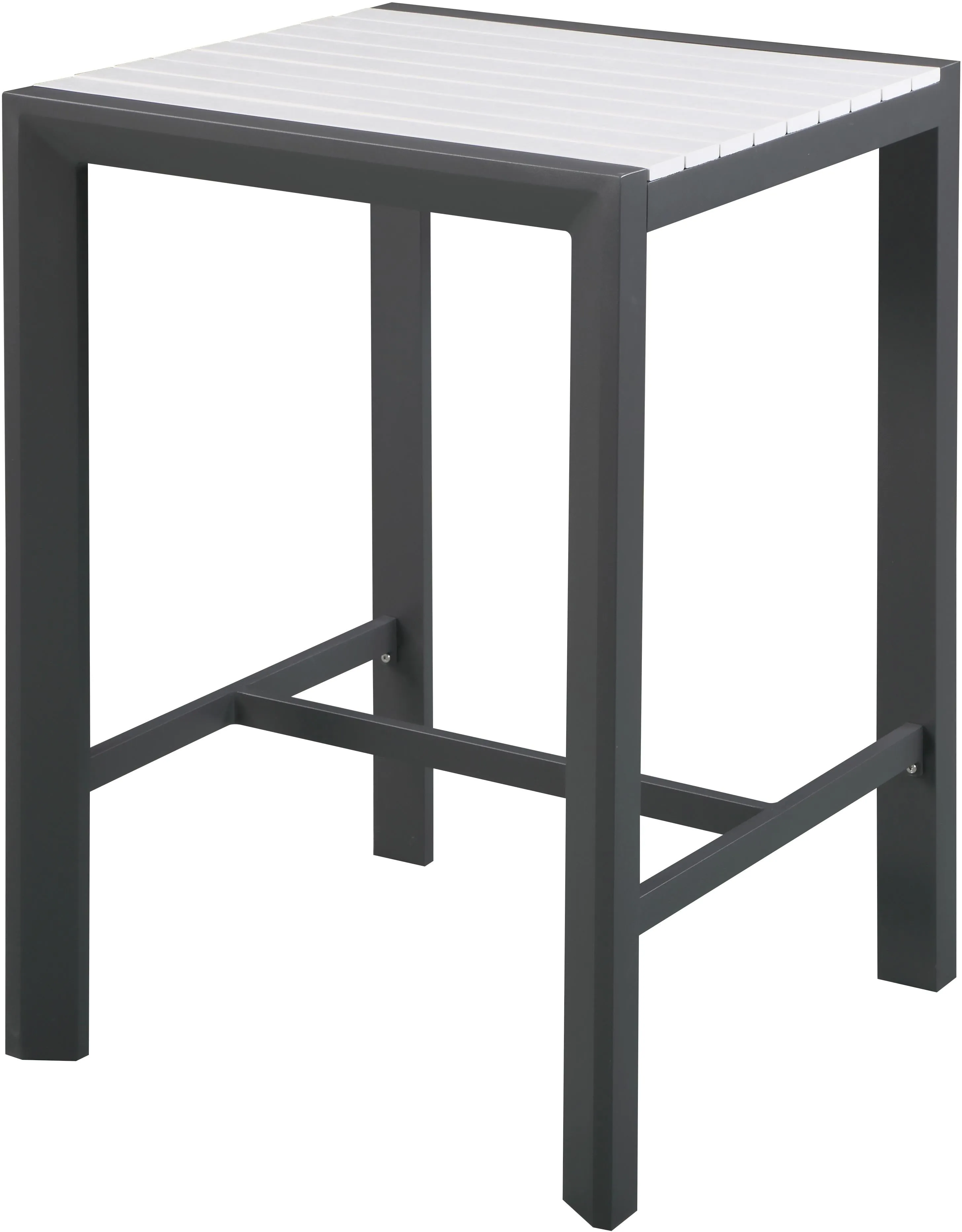 Nizuc White manufactured wood Outdoor Patio Aluminum Square Bar Table