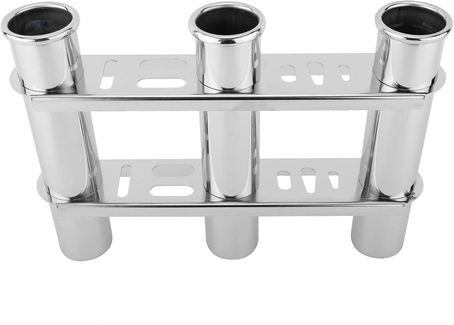 NovelBee 316 Stainless Steel 3 Tubes Fishing Rod Holder for Boat Marine Kayak Yacht