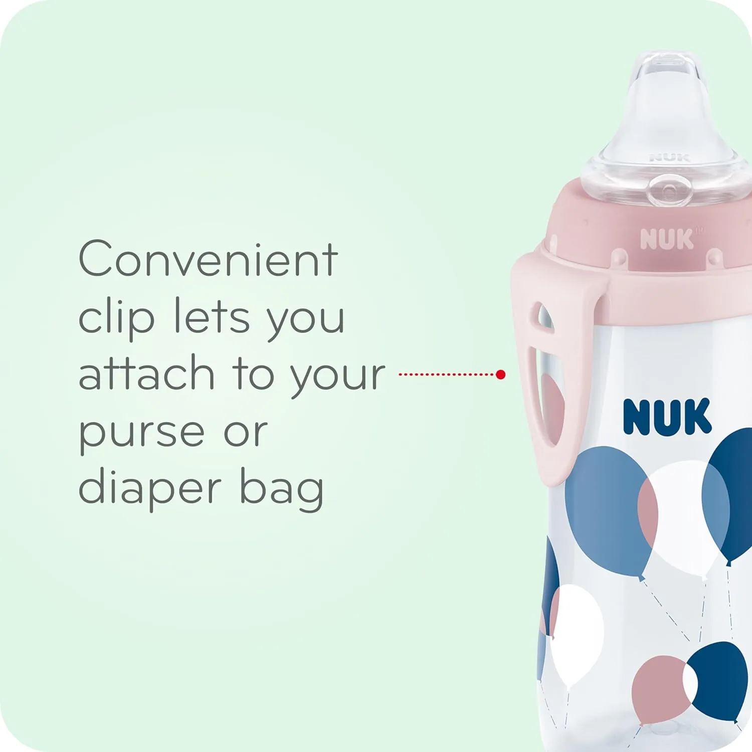 NUK Active Sippy Cup, 10 oz, 2 Pack, 12  Months, Timeless Collection, Amazon Exclusive