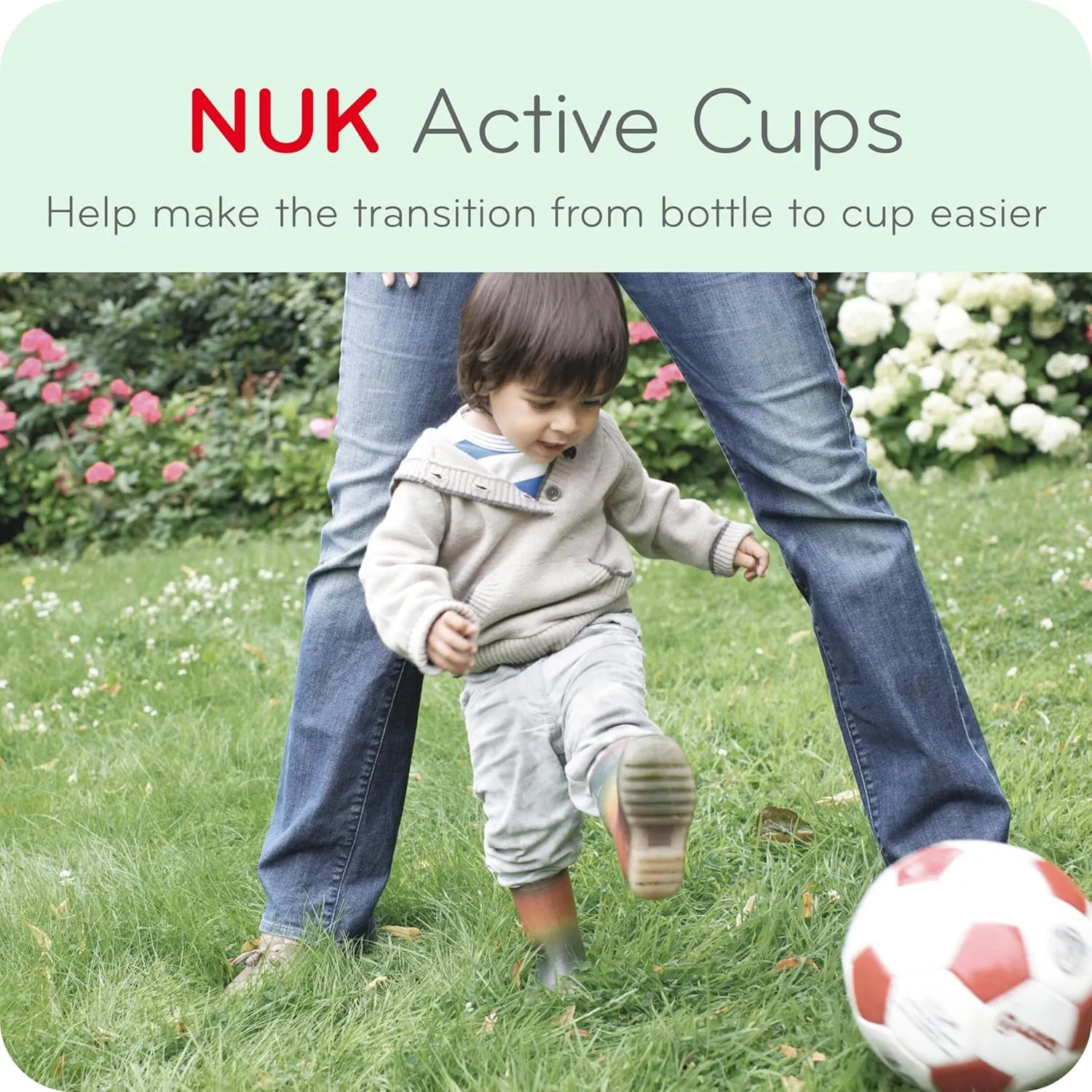 NUK Active Sippy Cup, 10 oz, 2 Pack, 12  Months, Timeless Collection, Amazon Exclusive