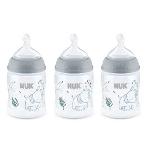 NUK Smooth Flow Anti Colic Baby Bottle, Elephant, 5 Ounce (3 Pack)