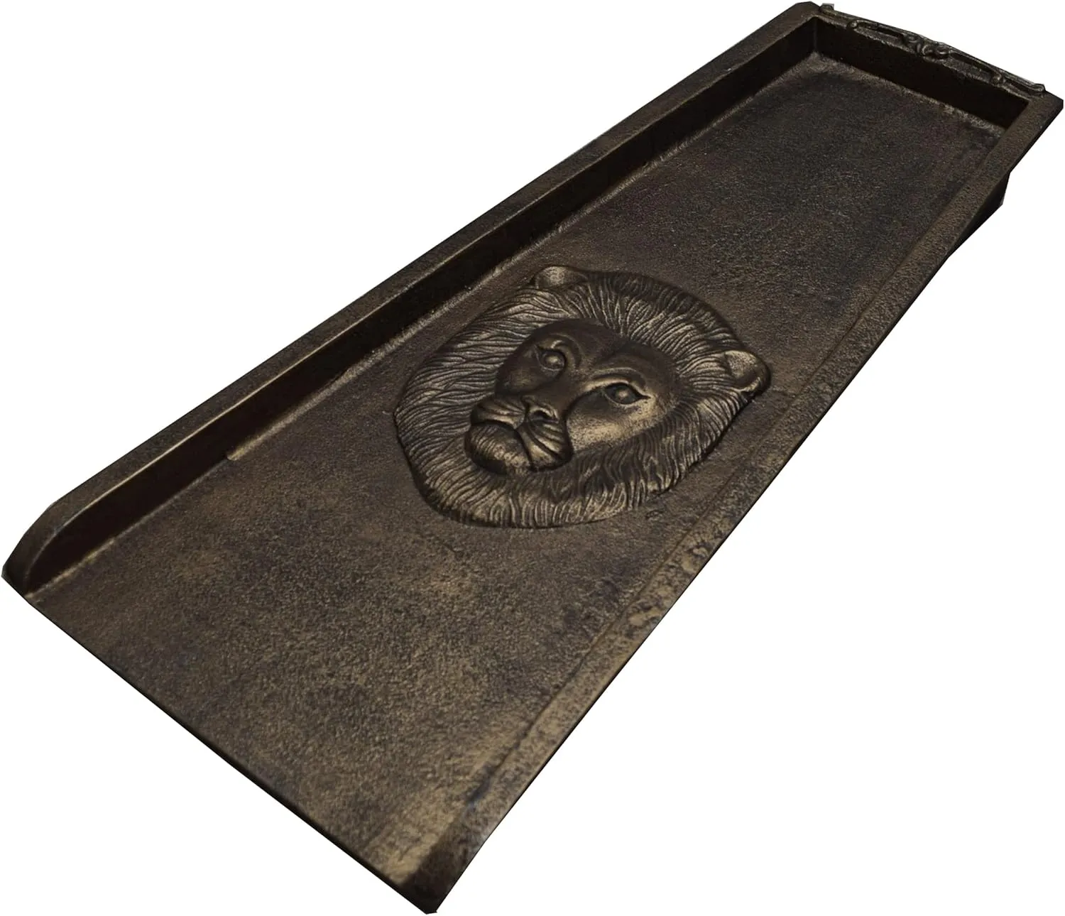 Oakland Living Bronze Lion Cast Aluminum Metal Downspout Gutter 24 in. Heavy Splash Block