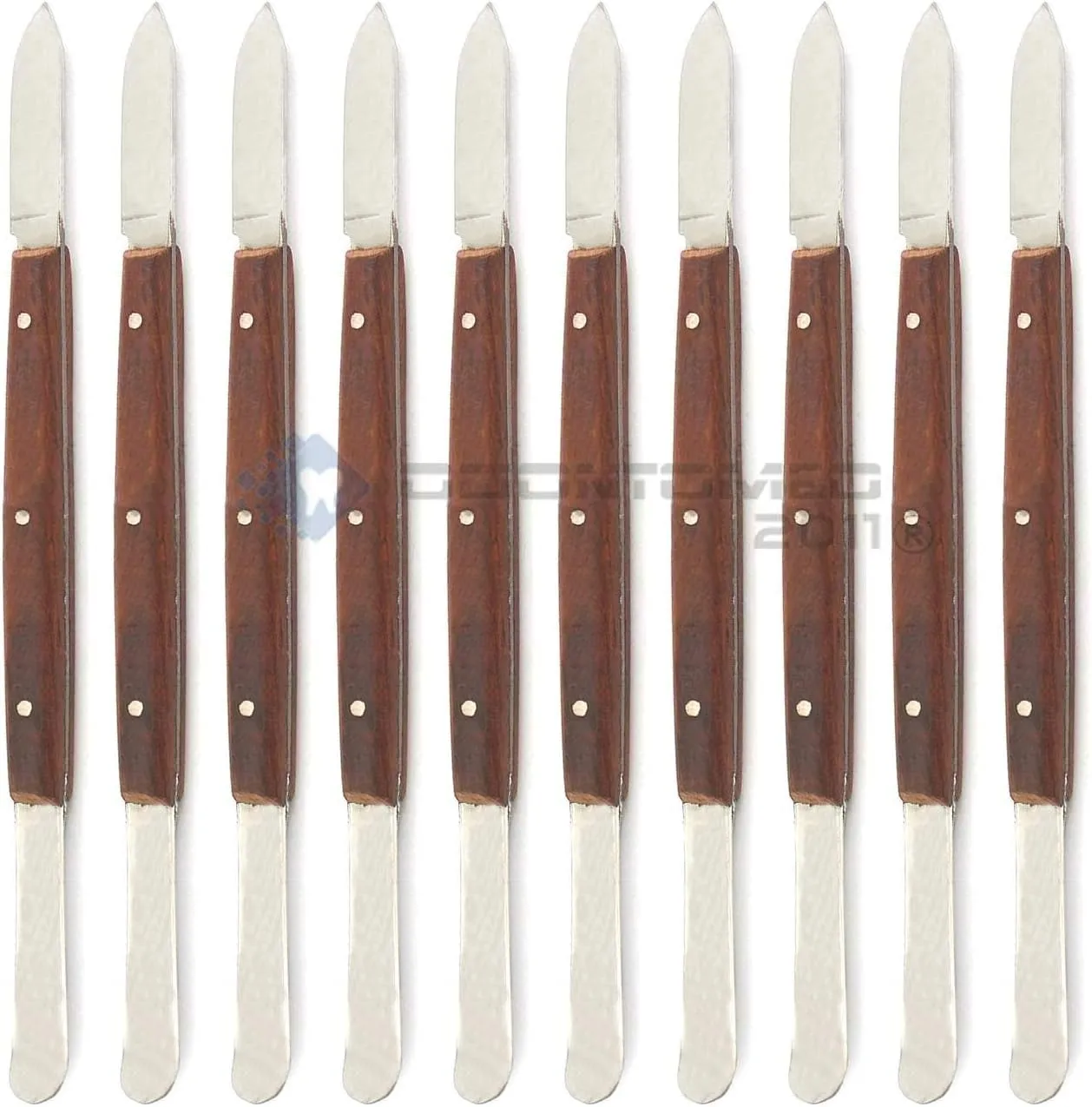 OdontoMed2011® 10 PCS Dental FAHENSTOCK Large Knife Wax Mixing Modeling SPATULAS Restorative Double Ended Instruments ODM