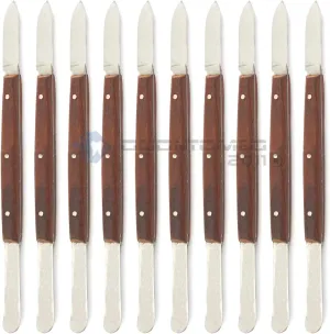 OdontoMed2011® 10 PCS Dental FAHENSTOCK Large Knife Wax Mixing Modeling SPATULAS Restorative Double Ended Instruments ODM