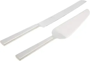 Oneida Celebration 2Pc Cake Knife & Server Set, 1.40 LB, Metallic