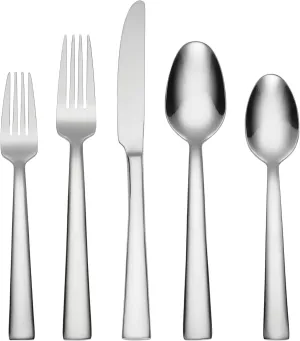 Oneida H019045B Madison Avenue 45-Piece Everyday Flatware Set, Service For 8, Mirror Finish