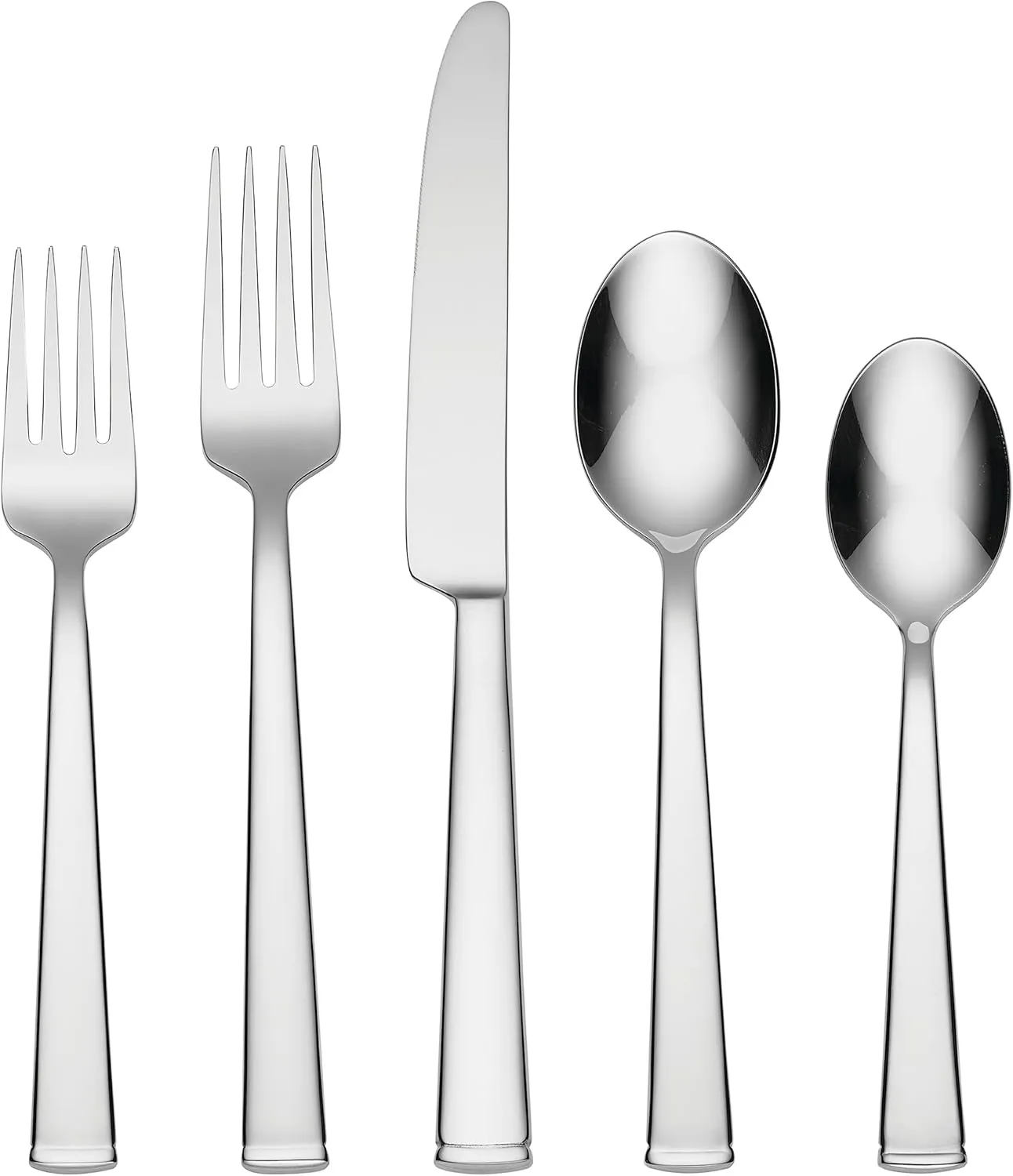 Oneida Perry Piece Everyday Flatware Set, 45 Count, Metallic