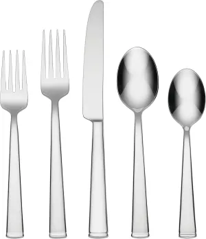 Oneida Perry Piece Everyday Flatware Set, 45 Count, Metallic