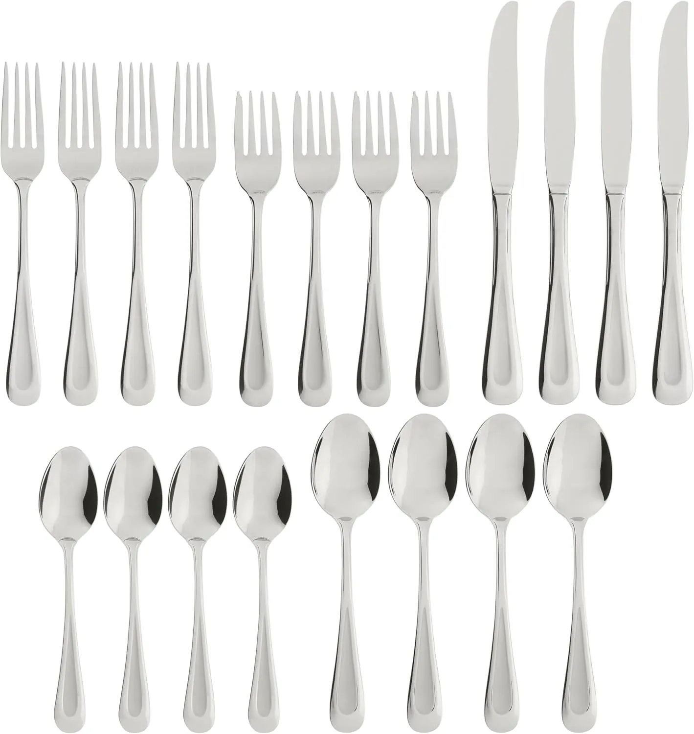 Oneida Satin Sand Dune 20-Piece Flatware Set, Service for 4