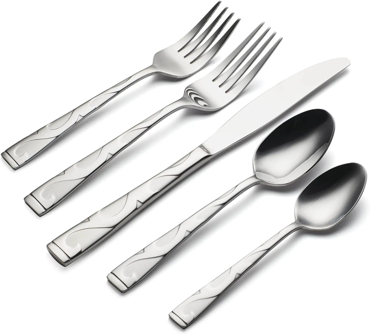 Oneida Tuscany 45-Piece Flatware Set, Service for 8, Silver