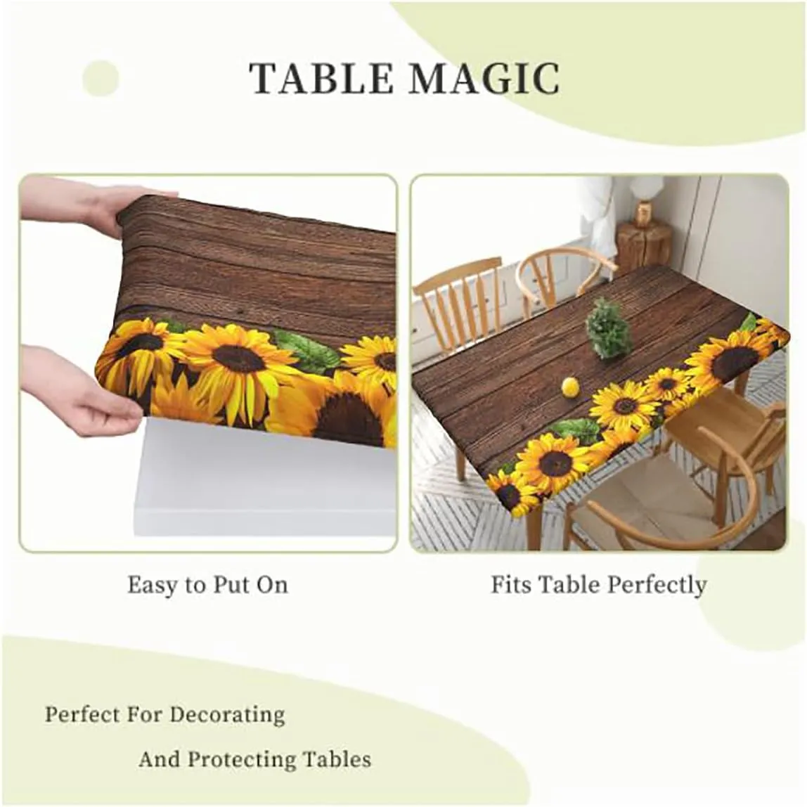 OOzie Green Elastic Edge Fitted Table Cloth, Waterfall Flows Under an Ancient Stone Bridge Indoor or Outdoor Fitted Table Covers for Banquet Tables Apartment Fits up 5 Foot Tables