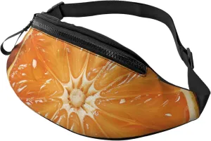 Orange Fanny Pack for Man Women Waist Bag Adjustable Belt Casual Chest Bag Bum Bags for Travel Sports Running Hiking Waist Packs