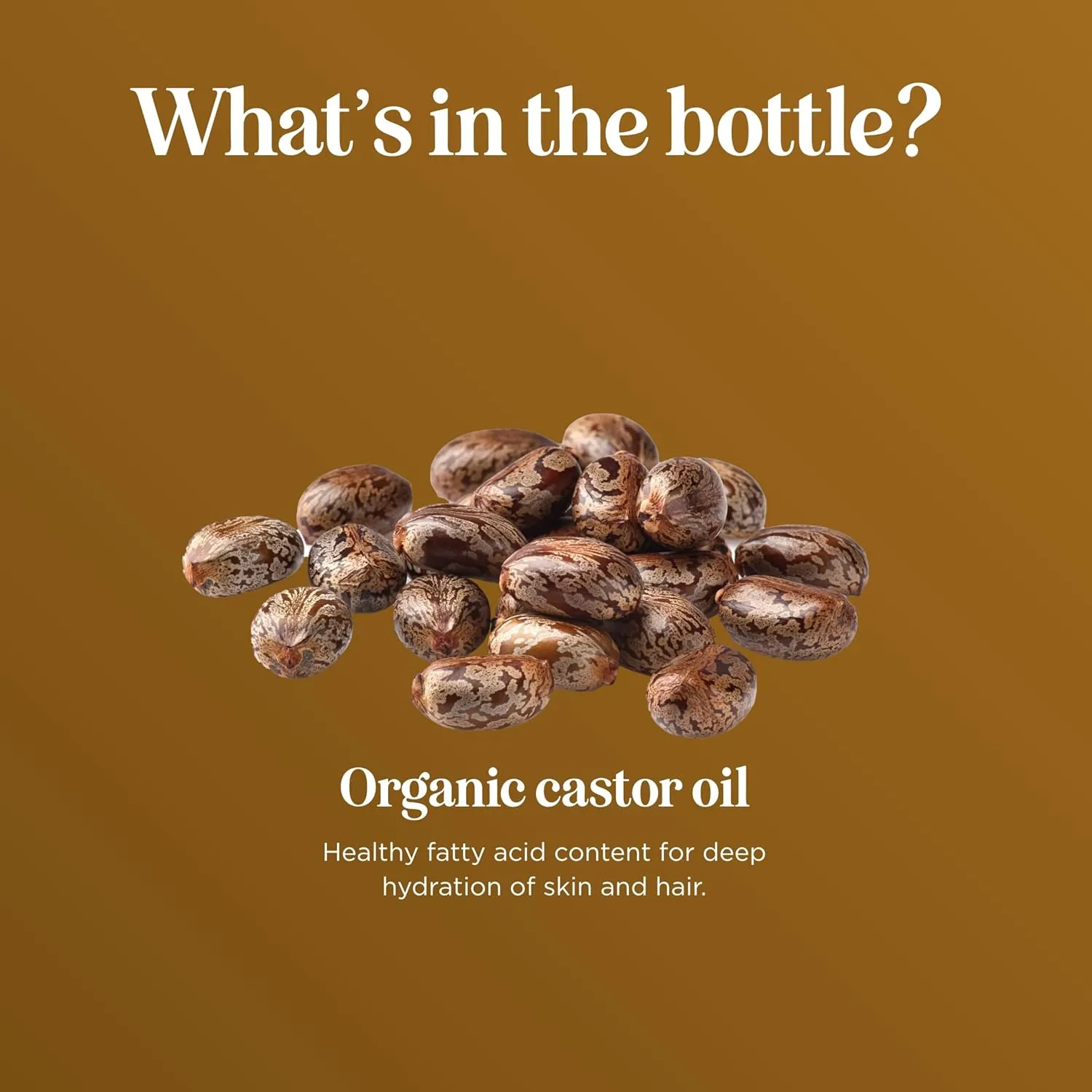 Organic Castor Oil Glass Bottle - 100% Pure Castor Oil Organic Cold Pressed Unrefined Glass Bottle - Extra Virgin Non GMO Hexane Free Cruelty Free Dermatologist Tested and USDA Certified (8 Fl Oz)