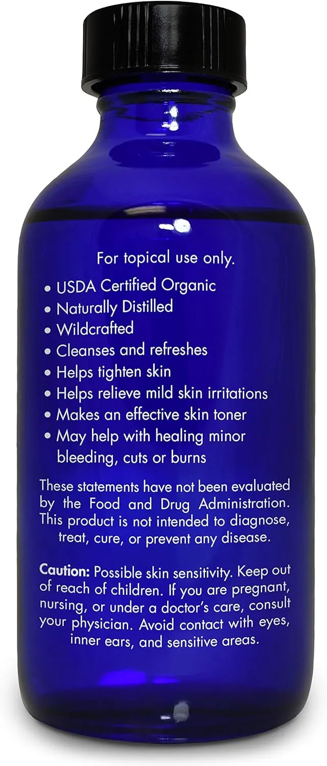 Organic, Witch Hazel – 100% Pure, Witch Hazel, for Face, Acne, Butt, Skin, Scalp, Hair, Body by Zongle Therapeutics, 4 OZ
