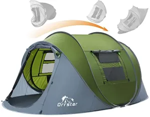 Orrstar Pop Up Tents for Camping 4 Person Waterproof Family Tent