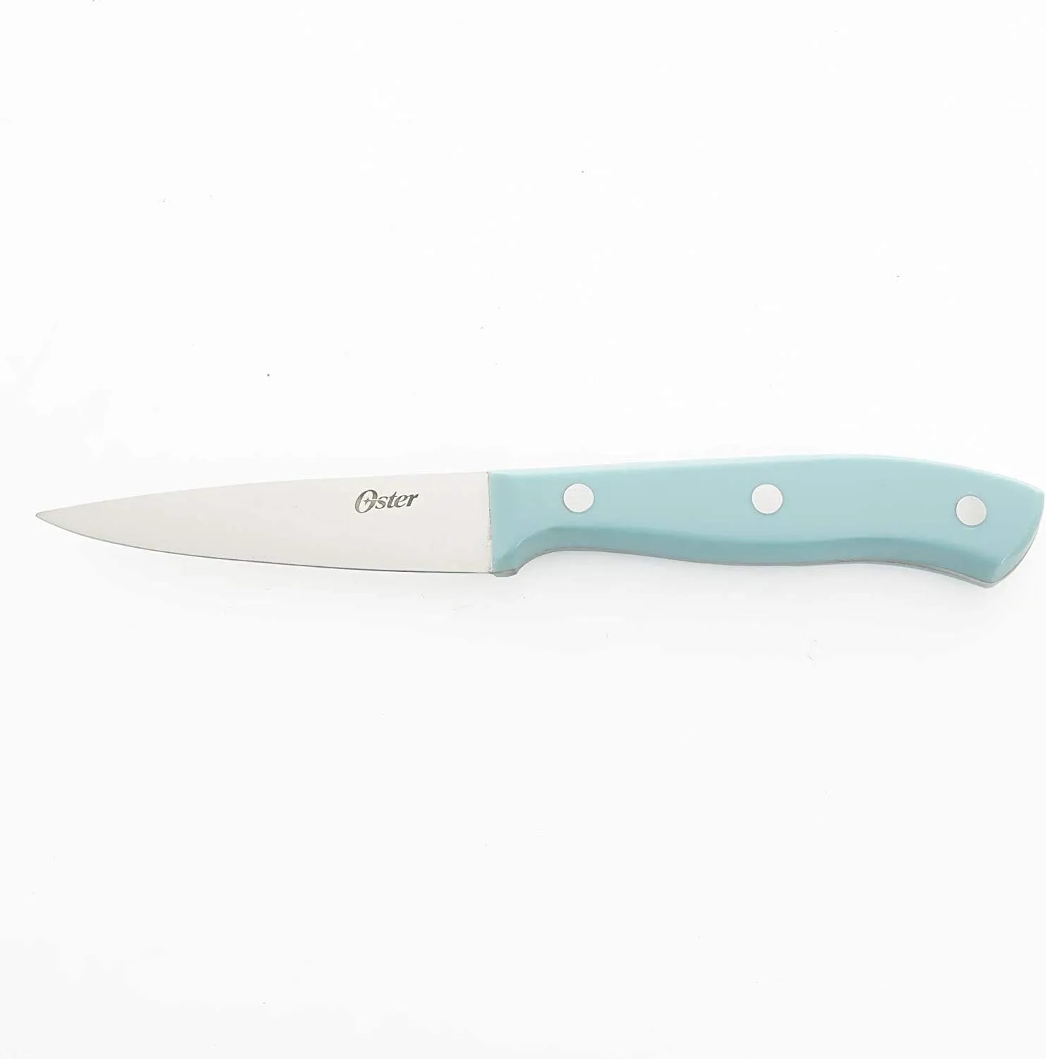 Oster Evansville 14 Piece Cutlery Set, Stainless Steel with Turquoise Handles -