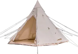 Outdoor 2-3 Person Pyramid Tents, 3M / 10ft Cotton Canvas Large Adult Teepee Pagoda Tent, Easy Setup Camping Tent Tipi Family Tent Family Camping, Picnic