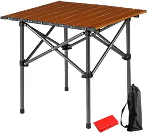 Outdoor Folding Table Lightweight Heavy Duty Carbon Steel Height Adjustable Camping Hiking Backpacking Picnic BBQ Portable