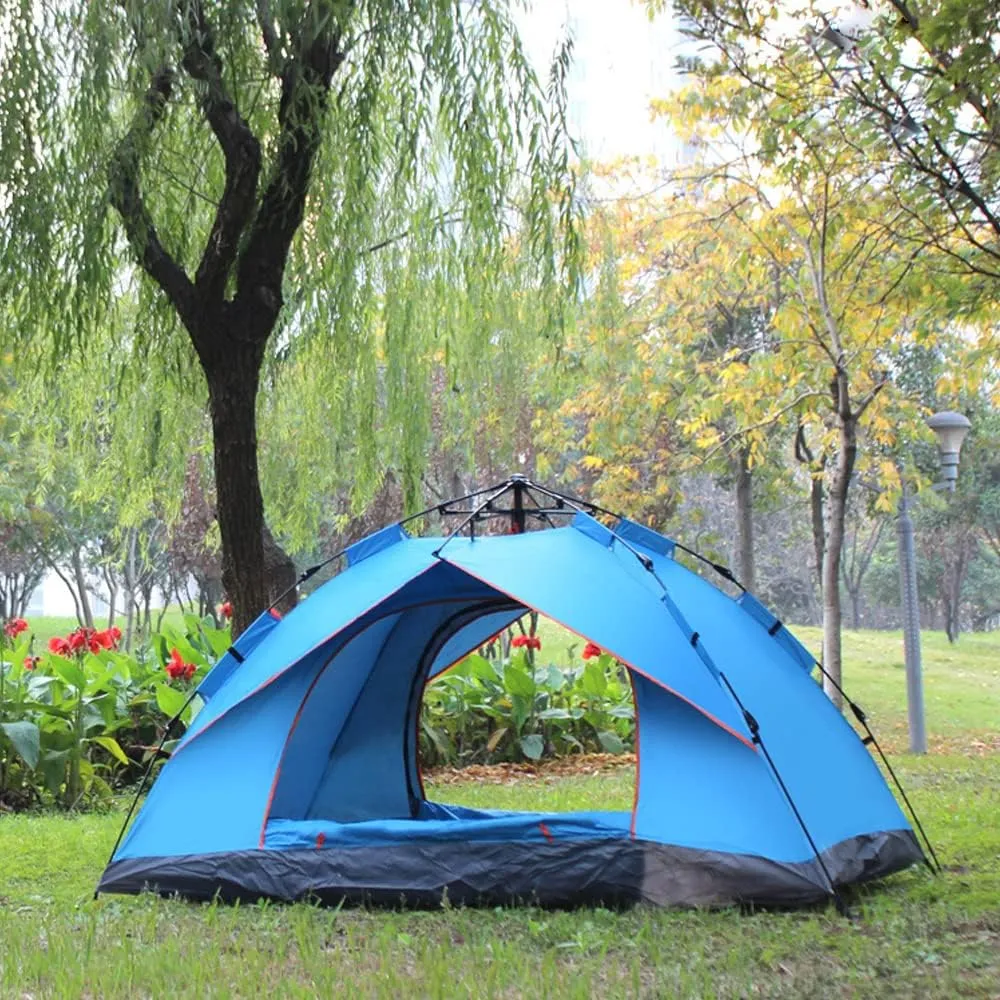 Outdoor Pop Up Tent Water-Resistant Portable Camping Tent for 1-2/3-4 People Family Tent