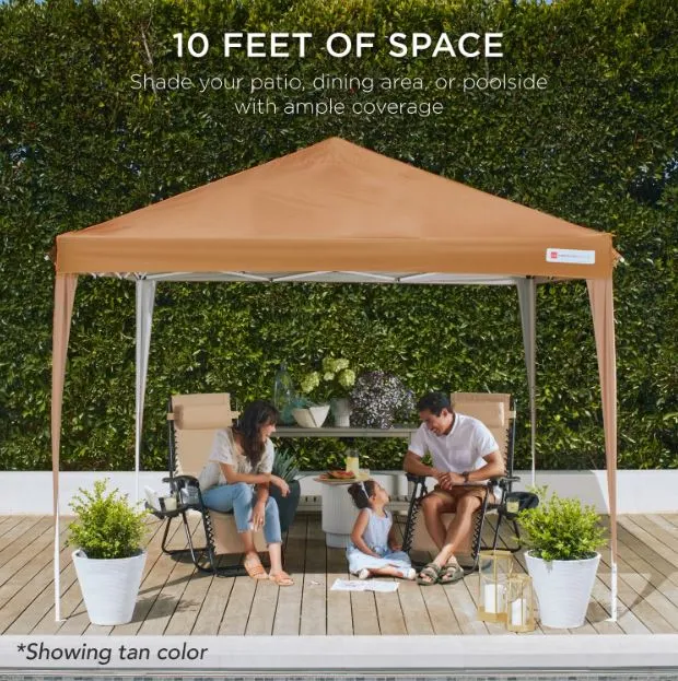 Outdoor Portable Pop Up Canopy Tent w/ Carrying Case, 10x10ft