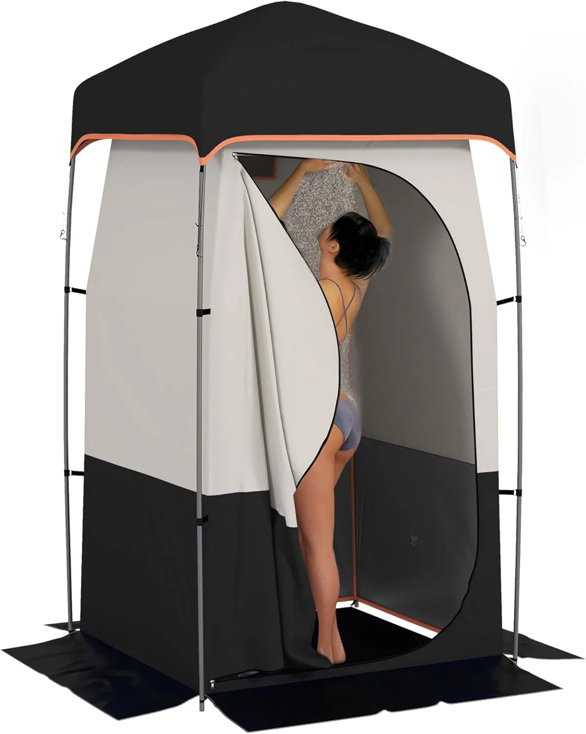 Outdoor Shower Tent Changing Room Privacy Portable Camping Shelters with Floor & Shower Bag for Camping Hiking Beach