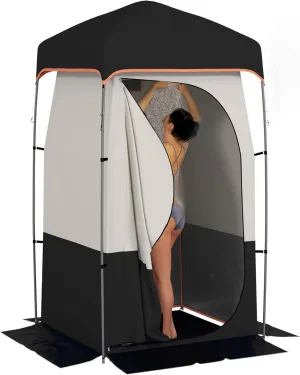 Outdoor Shower Tent Changing Room Privacy Portable Camping Shelters with Floor & Shower Bag for Camping Hiking Beach