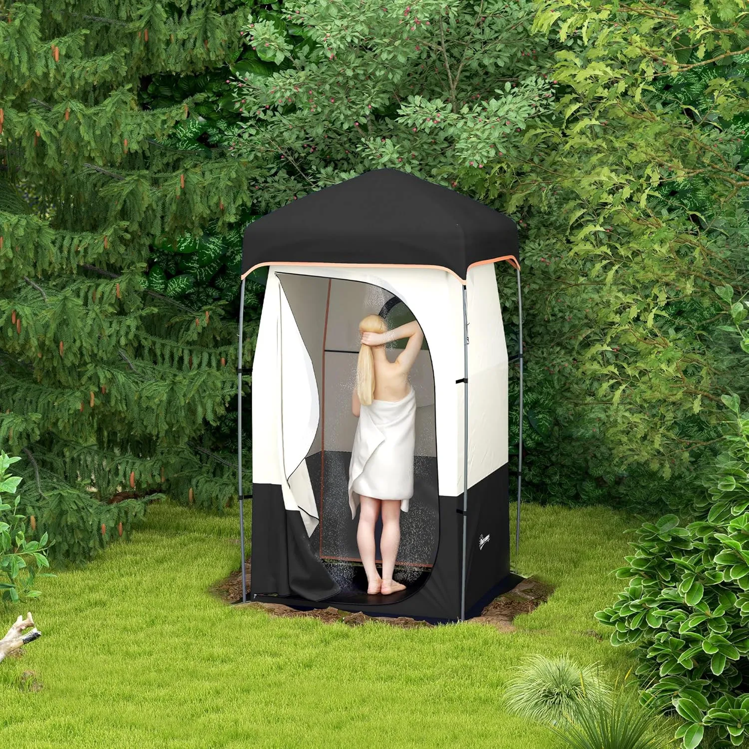 Outdoor Shower Tent Changing Room Privacy Portable Camping Shelters with Floor & Shower Bag for Camping Hiking Beach